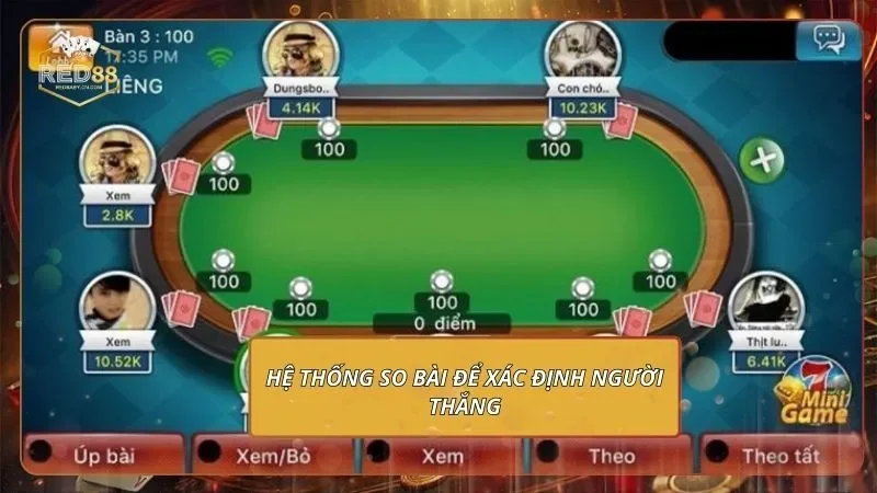 Liêng Online - Cách Chơi Từ A Đến Z Cho Người Mới 2 Hệ thống so bài để xác định người thắng
